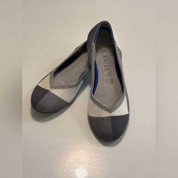 Rothy's Shoes - Rothy’s Round Toe Ballet Flat Shoes WomenSize 7.5-US-Buffalo Plaid Black/Cream